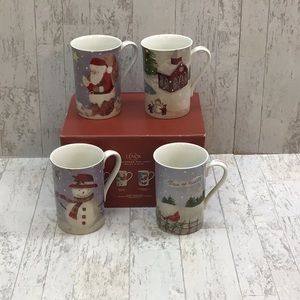Lenox For the Holidays set of 4 mugs